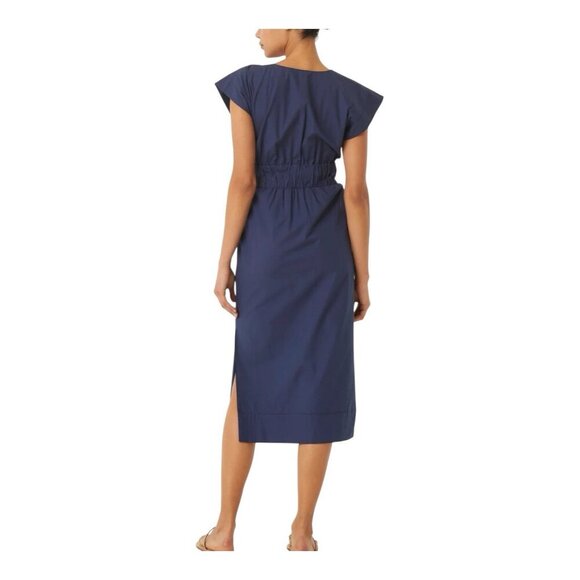 Misa Los Angeles Claudine Dress Size Large Midnight Blue 100% Cotton Coastal NWT - Picture 3 of 13